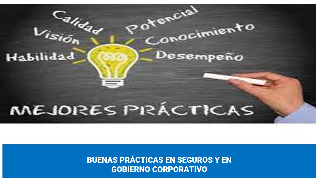 Curso de BUENAS PRÁCTICAS EN SEGUROS Y  EN GOBIERNO CORPORATIVO