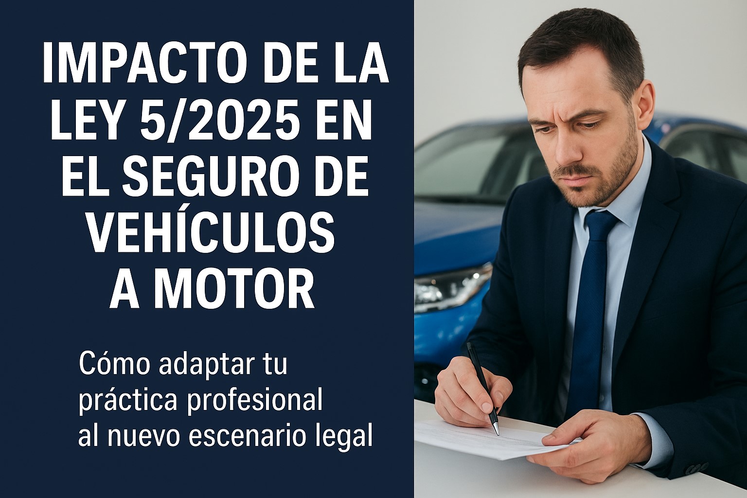 Curso de IMPACTO DE LA LEY 5/2025 EN EL SEGURO DE VEHÍCULOS A MOTOR: Cómo adaptar tu práctica profesional al nuevo escenario legal