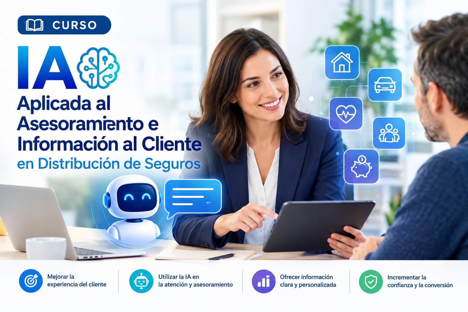 Curso de IA Aplicada al Asesoramiento e Información al Cliente en Distribución de Seguros