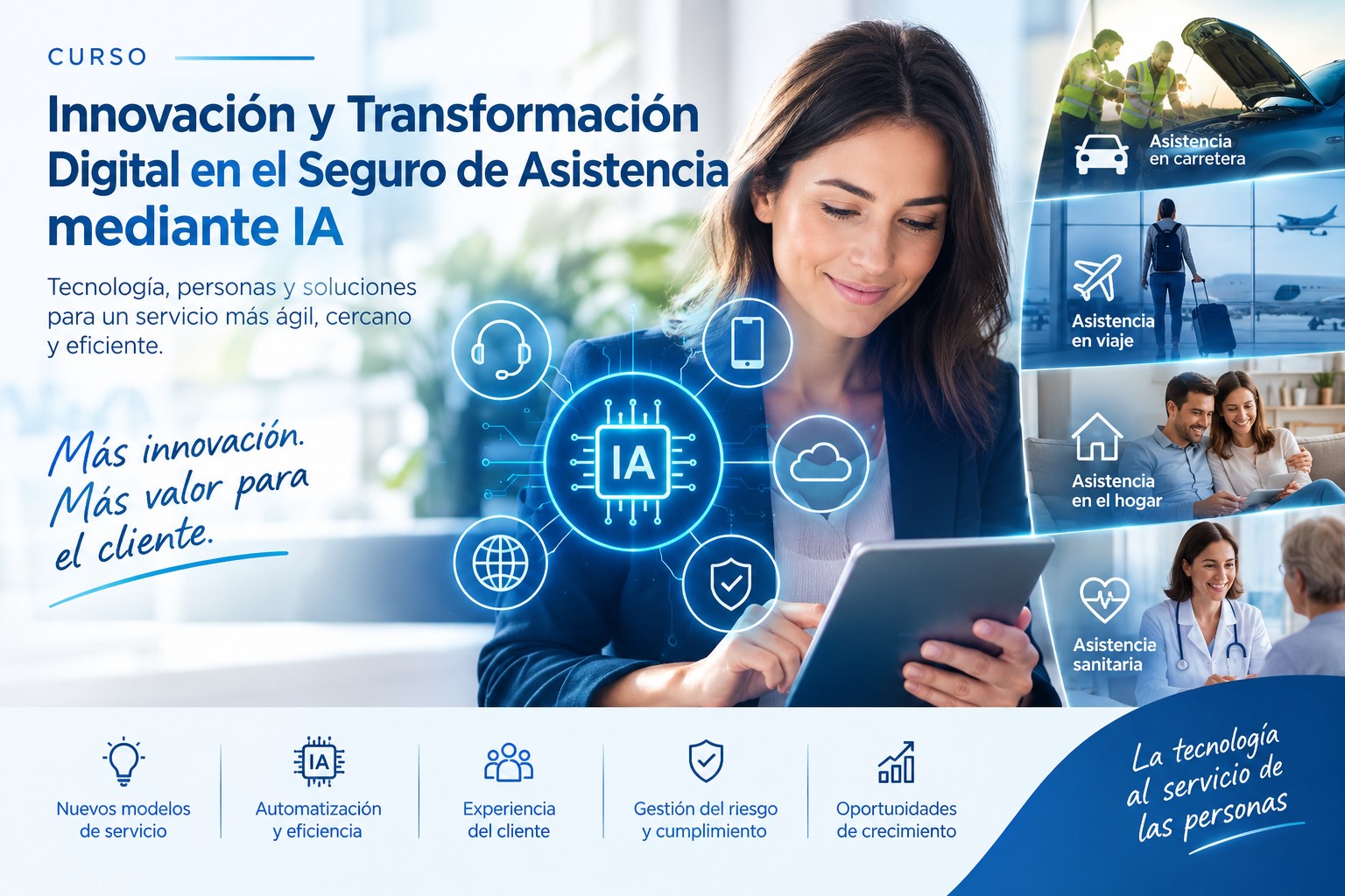 Curso de Innovación y Transformación Digital en el Seguro de Asistencia mediante IA